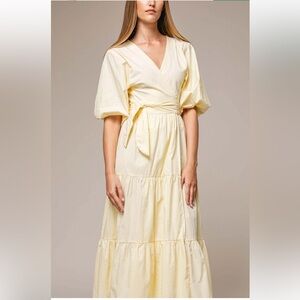 LUSANA.!  Elegant Yellow Maxi Dress